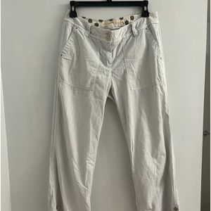 White cargo pants